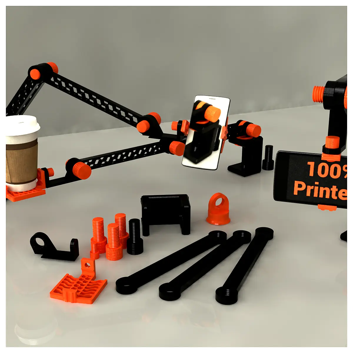 Phone Arm Stand Flexible Sturdy Printed Arm Support Parts Repair Accessories