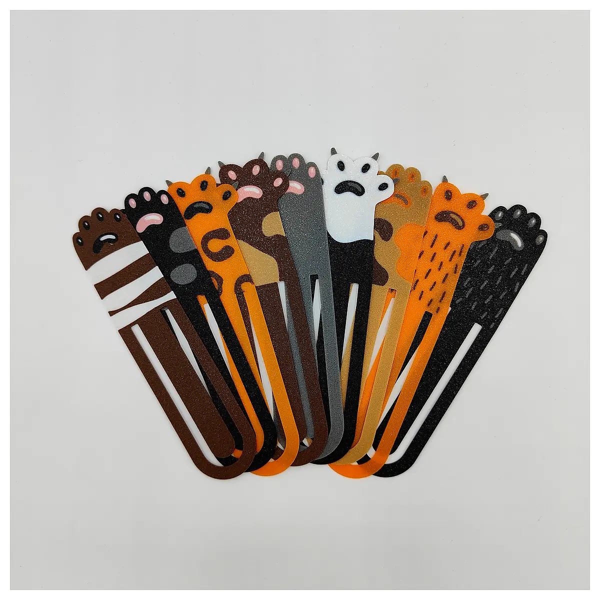Cat Paw Bookmarks Clip Holder Collection Books Protection Binder Clips Paper Clips Accessories