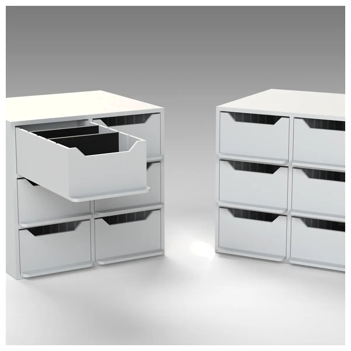 Drawer Set 6 12 Bin Drawers Storage Cabinet Organizer Parts Repair Cabinet Unit