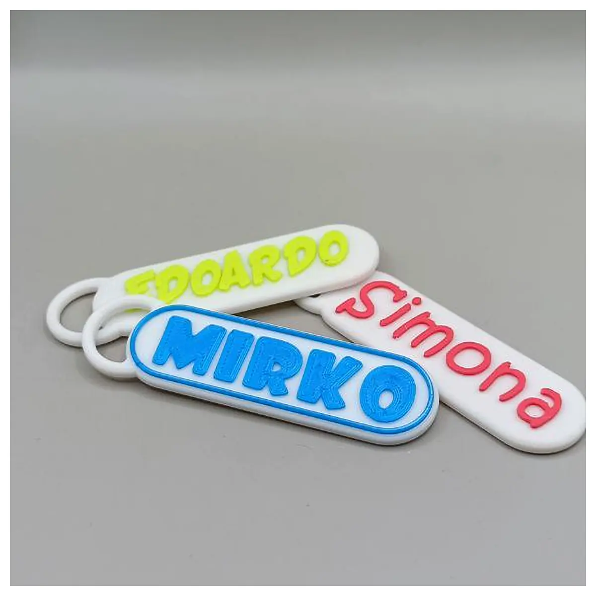 Personalized Name Tag Keychain ID Badge Holder Engrave Memorial Gift Decoration Phone Charm Keychains