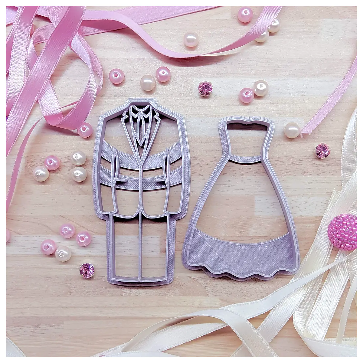 Wedding Cookie Cutter Bride Groom Couple Baking Sweet Treat Decorating