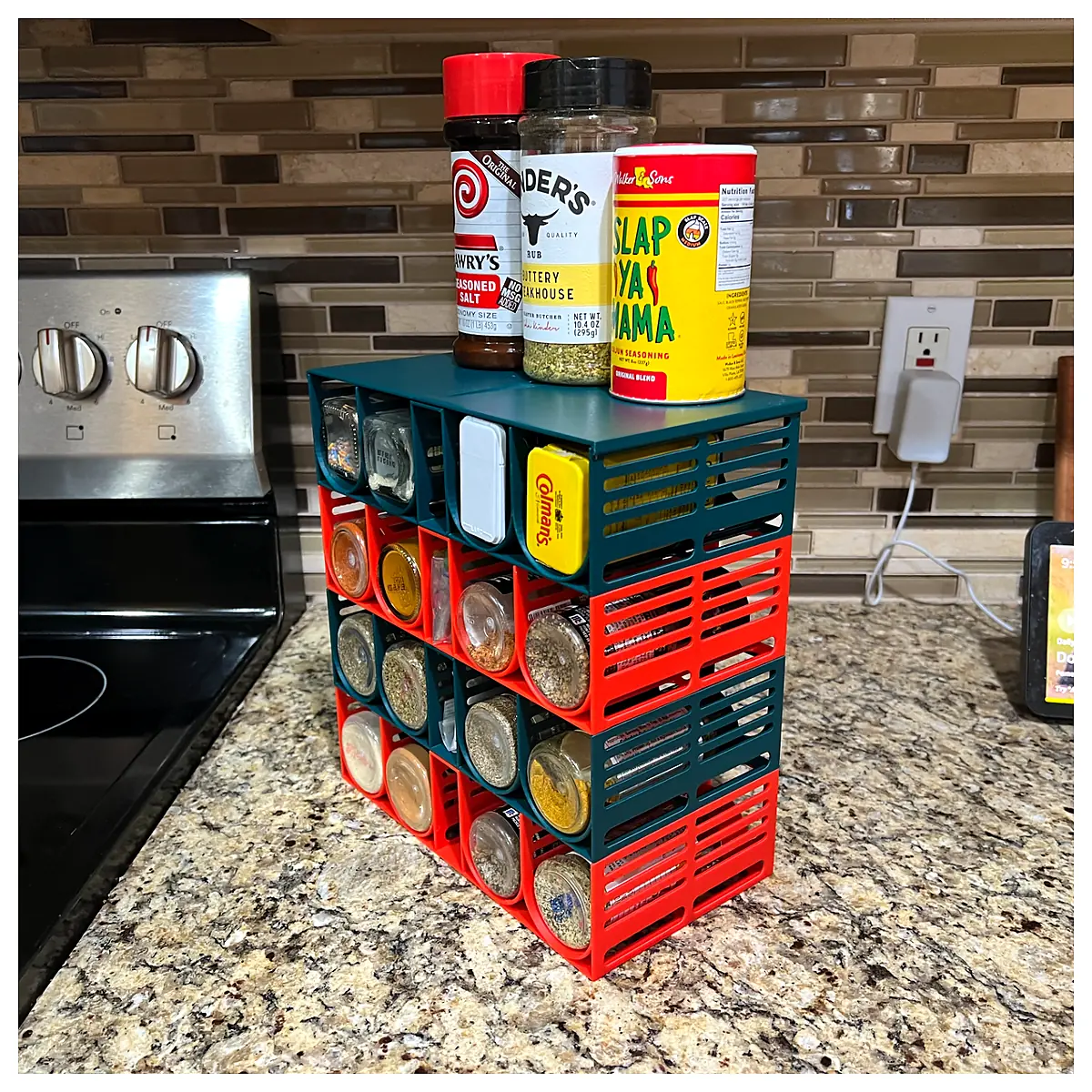 Modular Spice Rack Organizer Kitchen Storage Spice Shelves Parts Accessories Repair