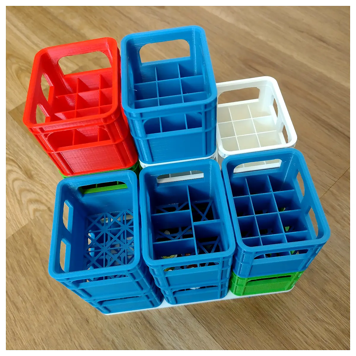 Stackable Beer Crates Universal Battery Storage Battery Parts Repair Organizer