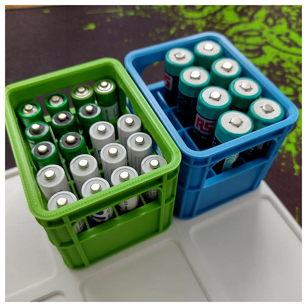 Stackable Beer Crates Universal Battery Storage Battery Parts Repair Organizer