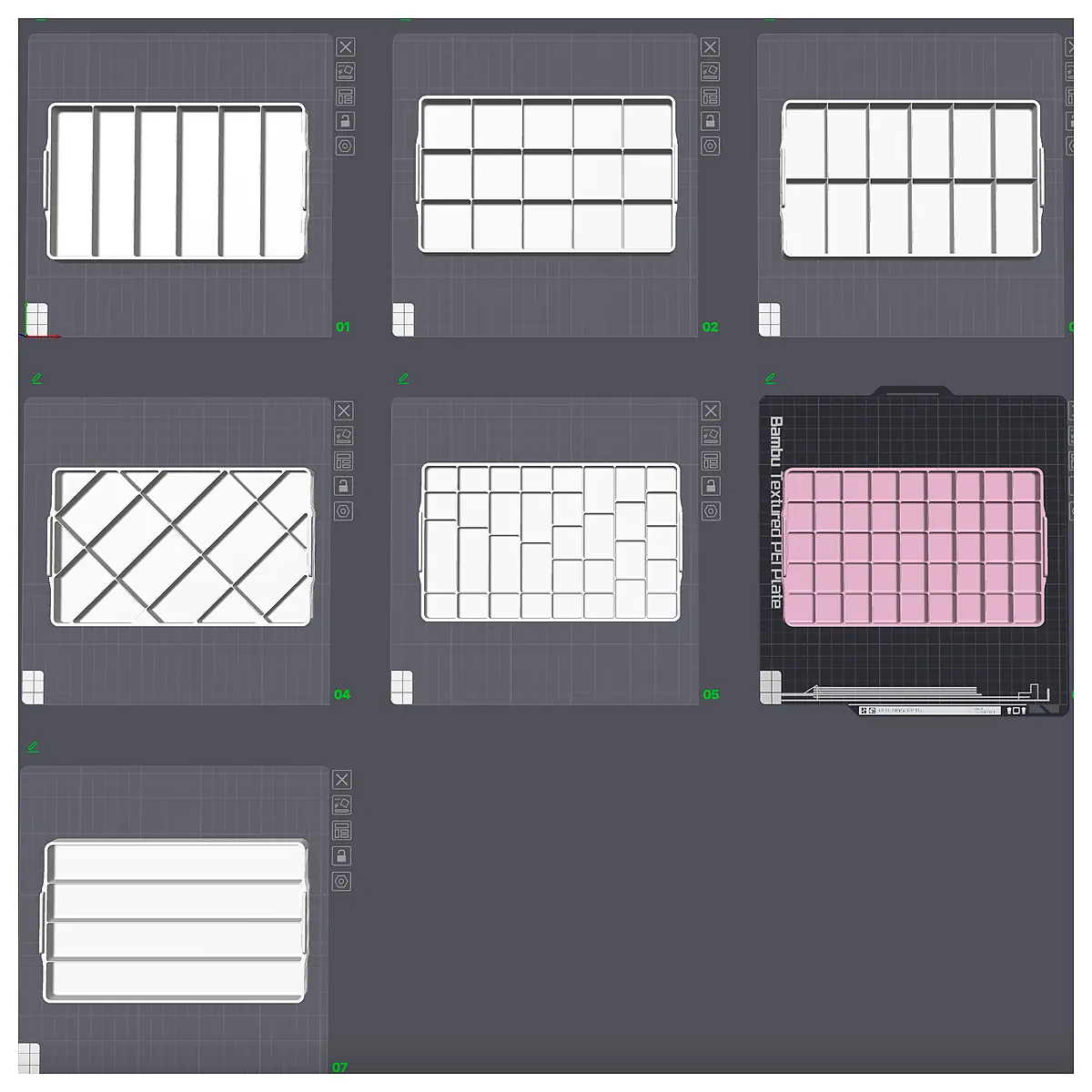 Small Item Organizer 16mm Height Storage Box Parts Organizer Universal Storage Tool