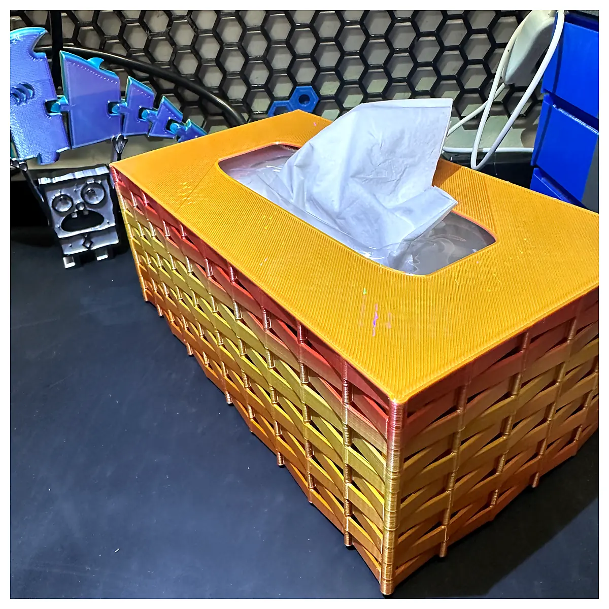 Tissue Box Cover Weave Decorative Tissue Box Lid Soft Cover Tissue Box Parts Accessories