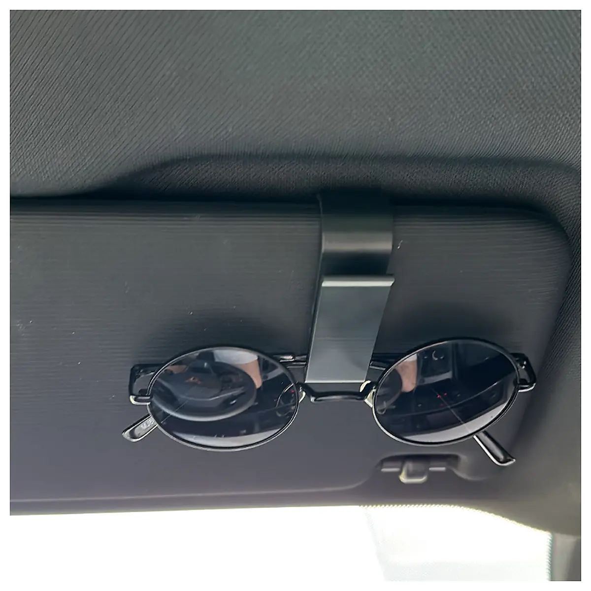 Car Visor Glasses Holder Phone Mount Universal Car Accessory Sun Visor Holder Phone Stand Car Parts