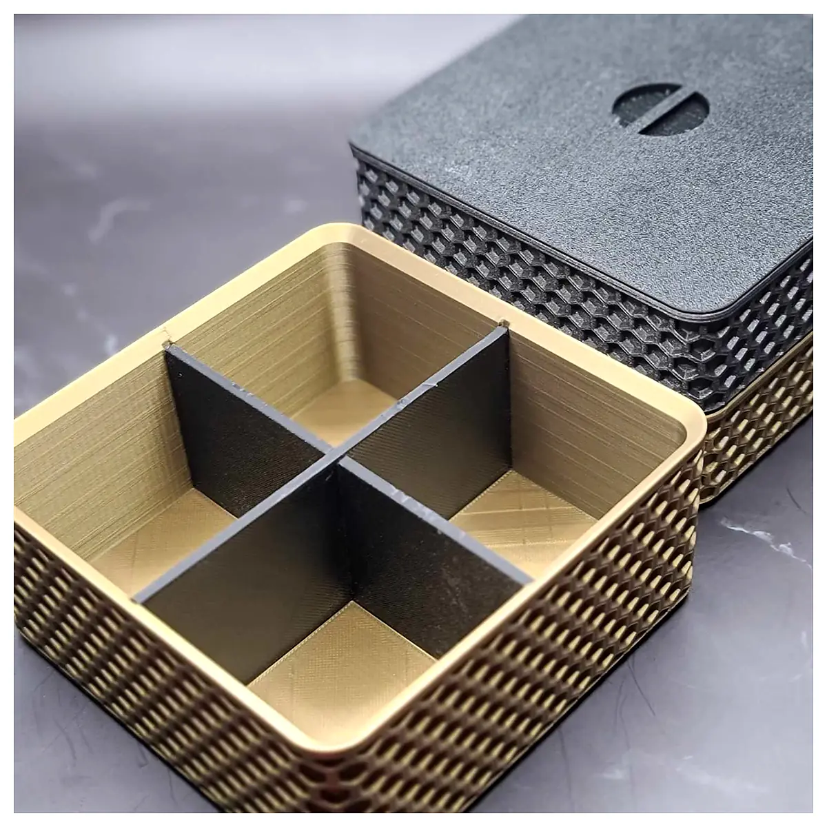 Honeycomb Storage Box Multi Compartment Organizer Large Capacity Box Easy Access Lid Storage Solutions Home Organization