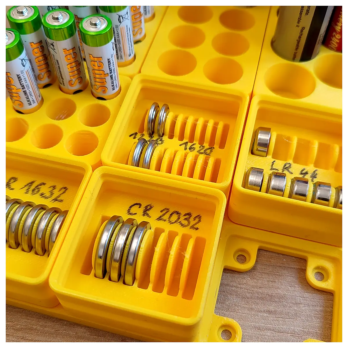Gridfinity Battery Boxes Battery Storage Cases Electronic Components Parts