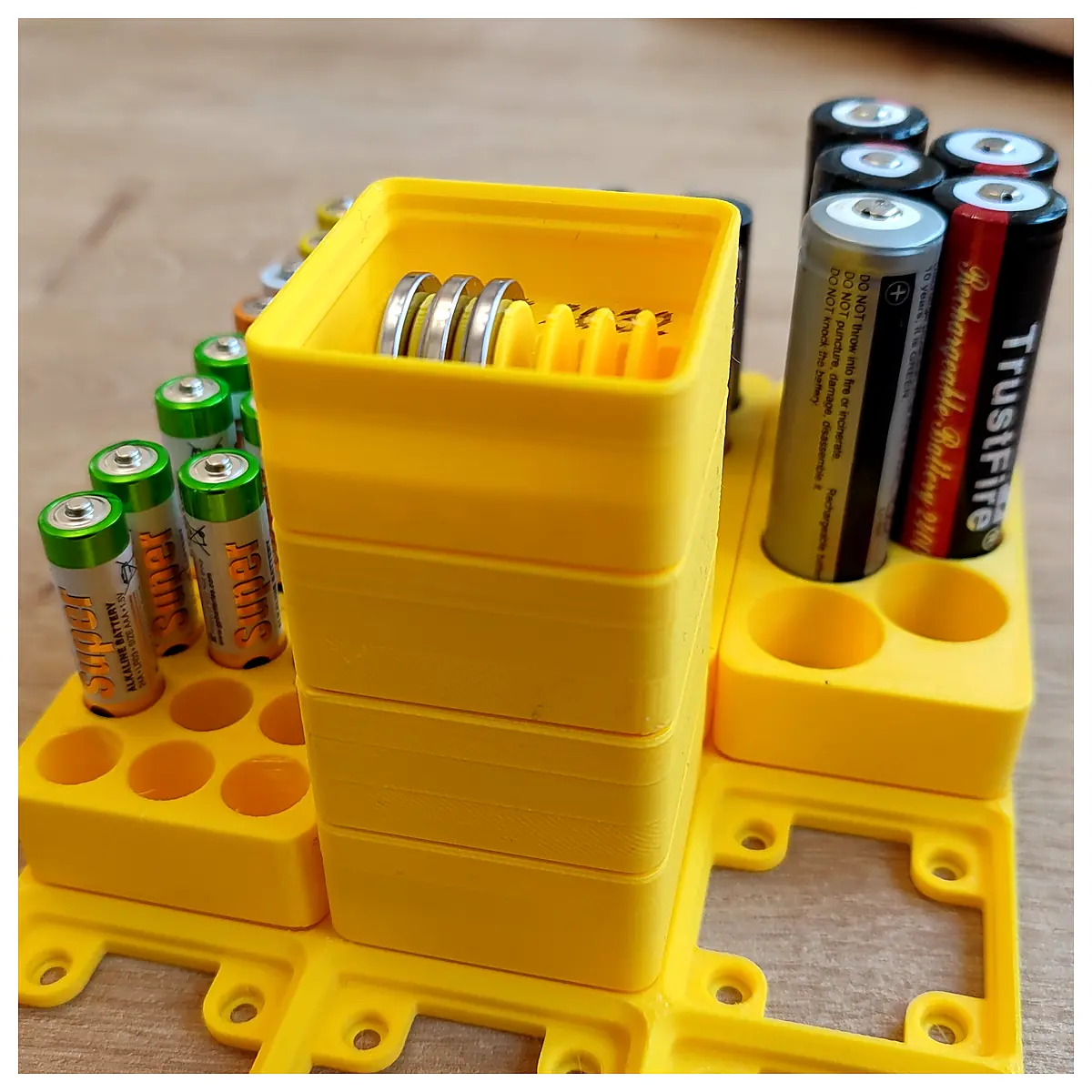 Gridfinity Battery Boxes Battery Storage Cases Electronic Components Parts