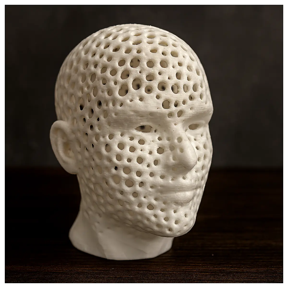 Human Head Voronoi Diagram Abstract Art Sculpture Geometric Pattern Wall Decor Desk Ornament Art Collection Voronoi Head Model