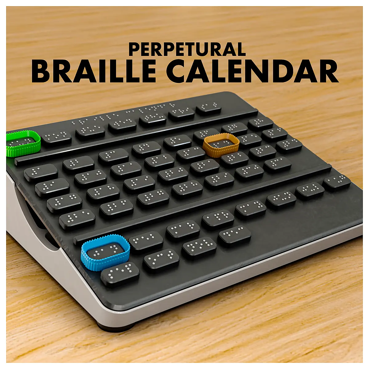 Tactile Braille Calendar Sensory Calendar Tactile Learning Tool Accessibility Aid Braille Education Perpetual Tactile