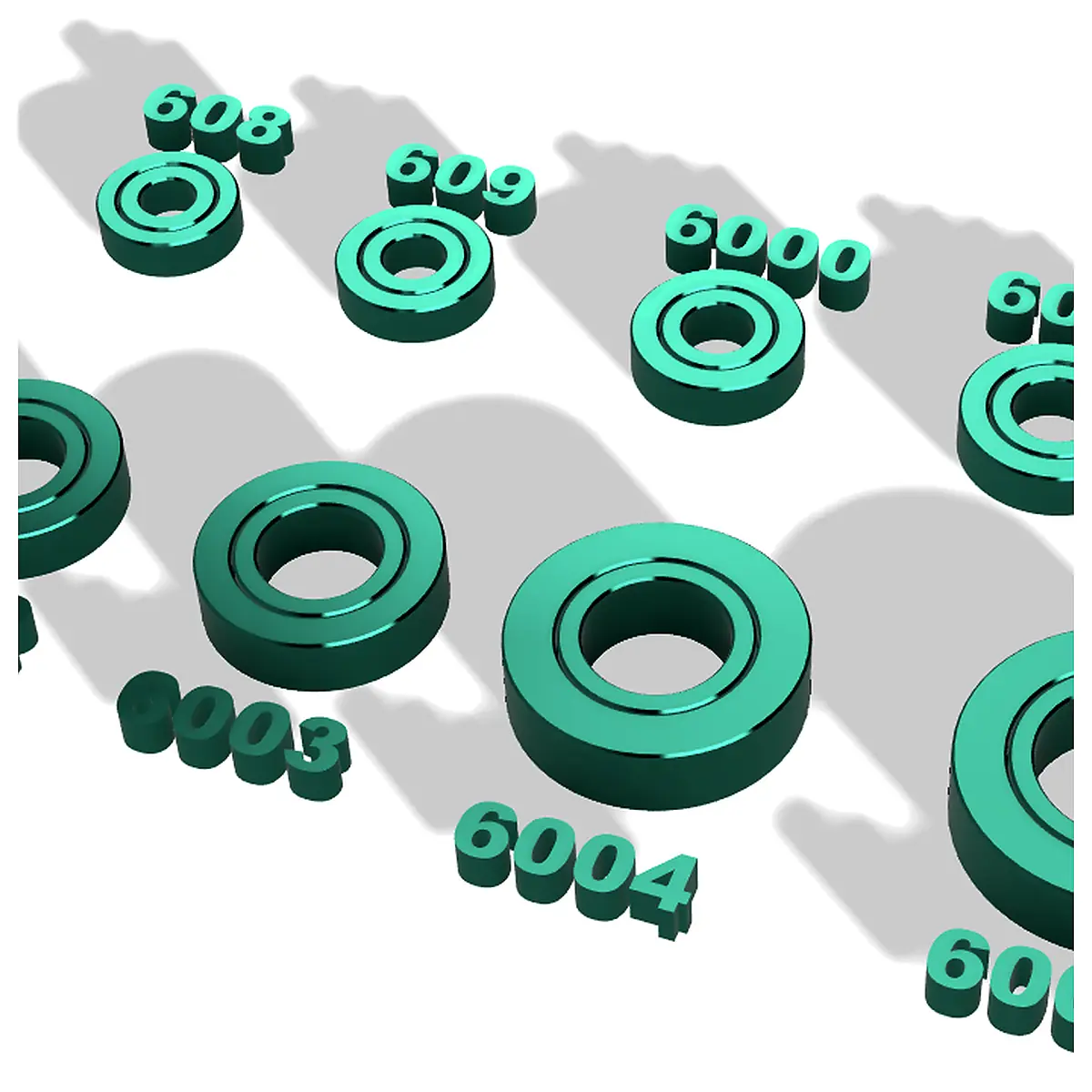 Print in Place Bearing Metric Dimensions Replacement Repair Bearing Parts Bearing Maintenance Universal