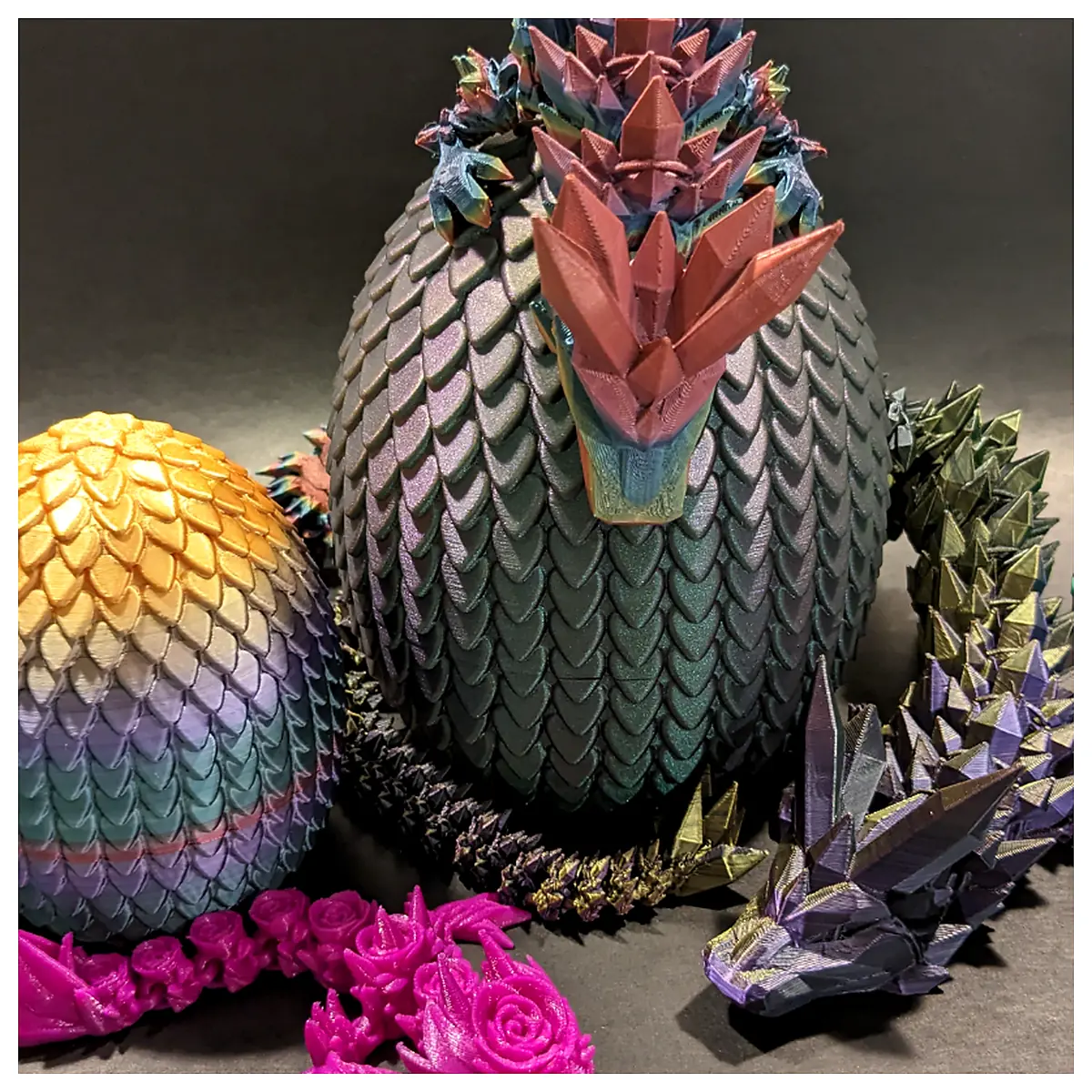 Scaly Dragon Egg Threads Decoration Craft Gift Novelty Toy Plush Figure Fantasy Art