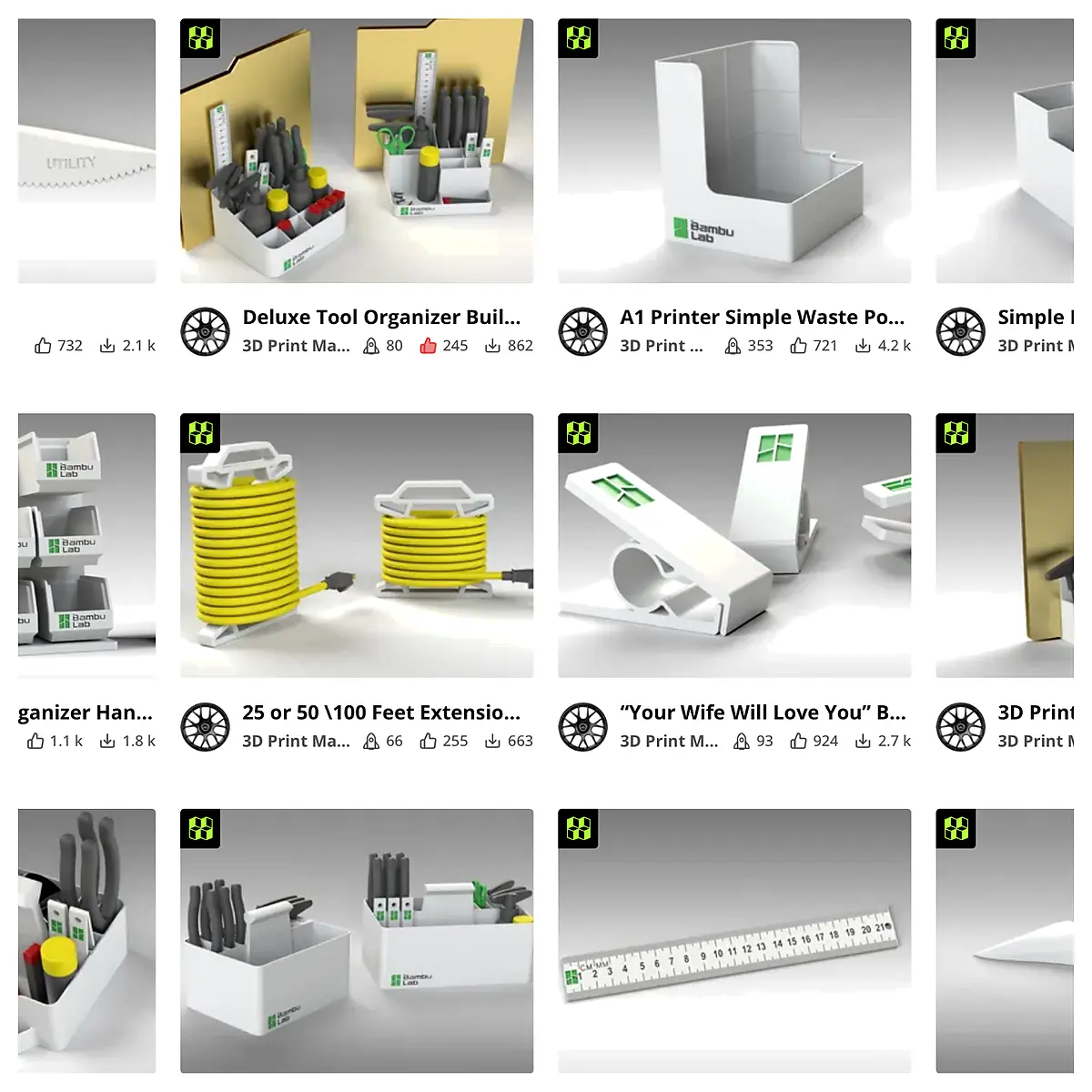 Large Poop Chute Bin X1 P1 Printers Waste Collection Unit Garbage Can Parts Repair Universal