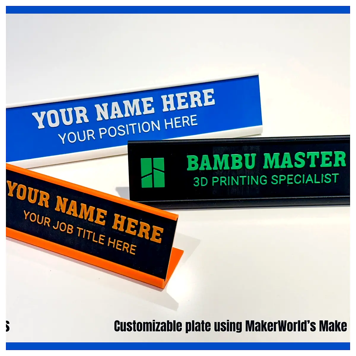 Name Plates Office Desk Signs Employee Names Desk Badges Fast Installation Office Supplies
