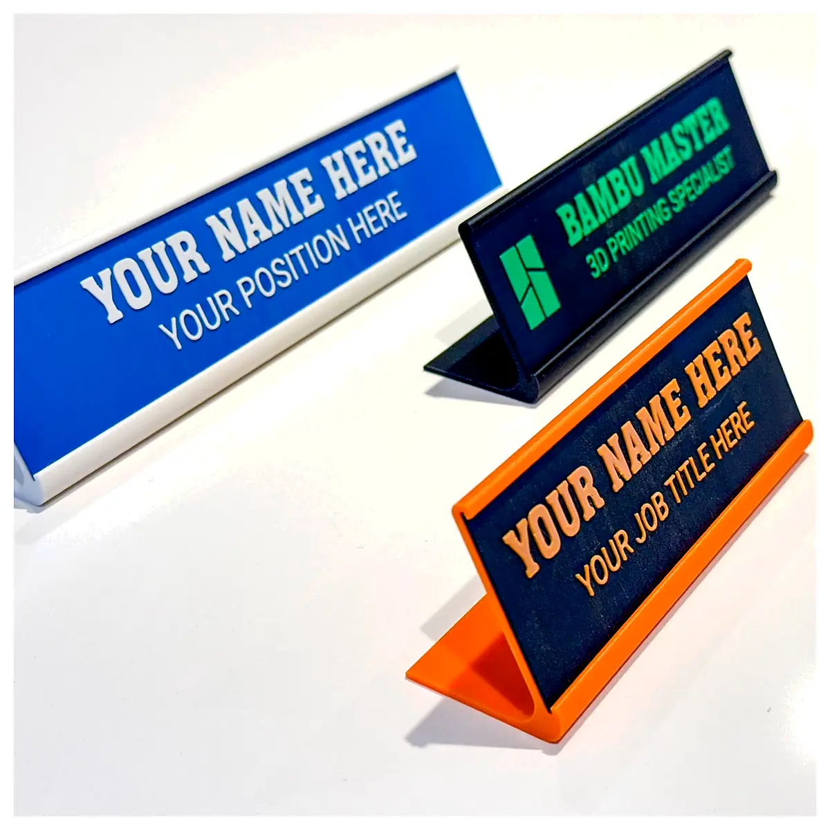 Name Plates Office Desk Signs Employee Names Desk Badges Fast Installation Office Supplies
