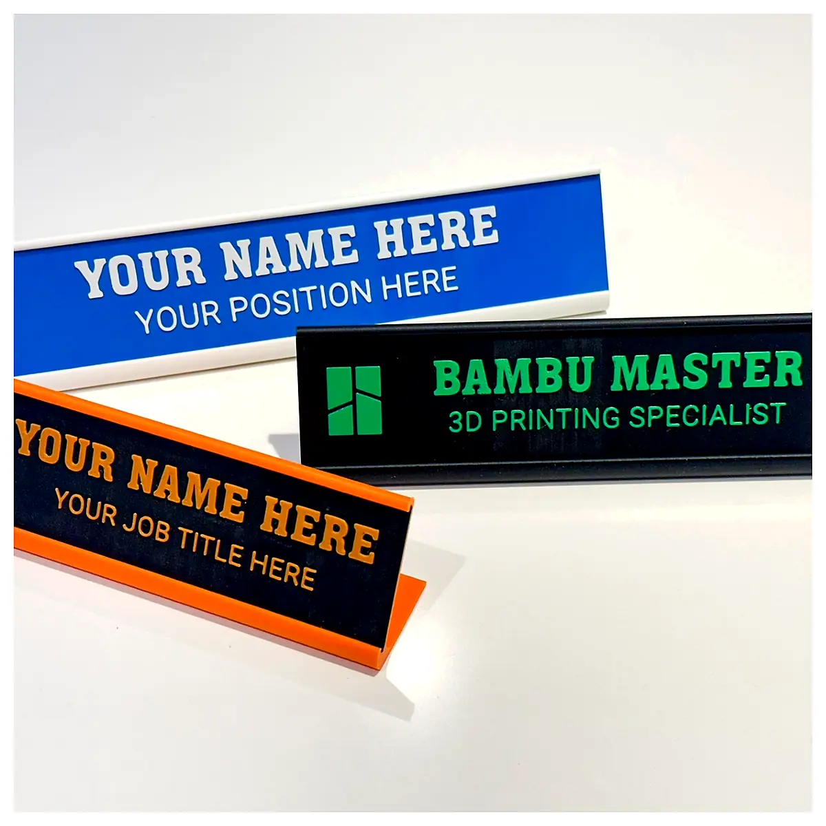 Name Plates Office Desk Signs Employee Names Desk Badges Fast Installation Office Supplies