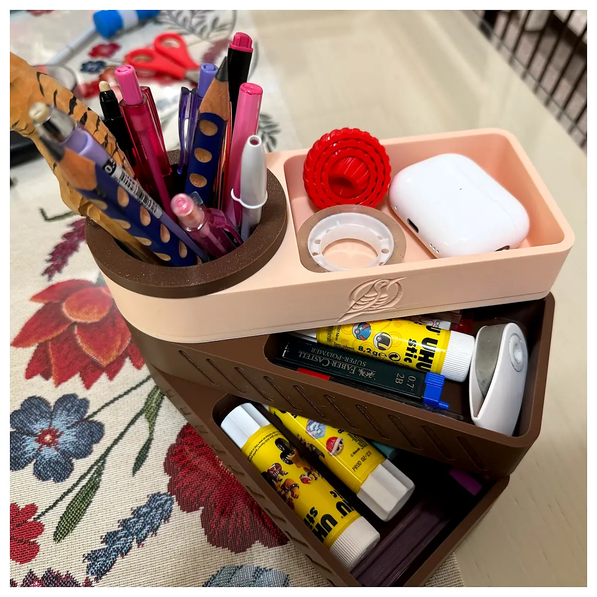 Rotating Desktop Organizer Spacious Storage Universal Parts Repair Accessories