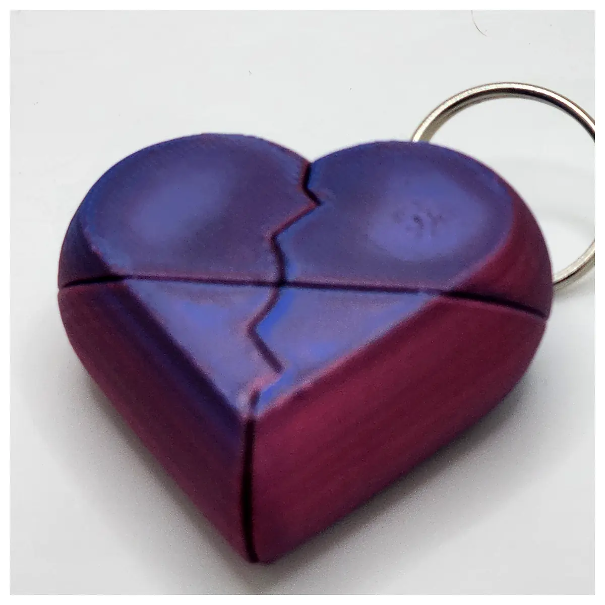 Heart Keychain Love Gift Memorial Keepsake Romantic Anniversary Forever Heart