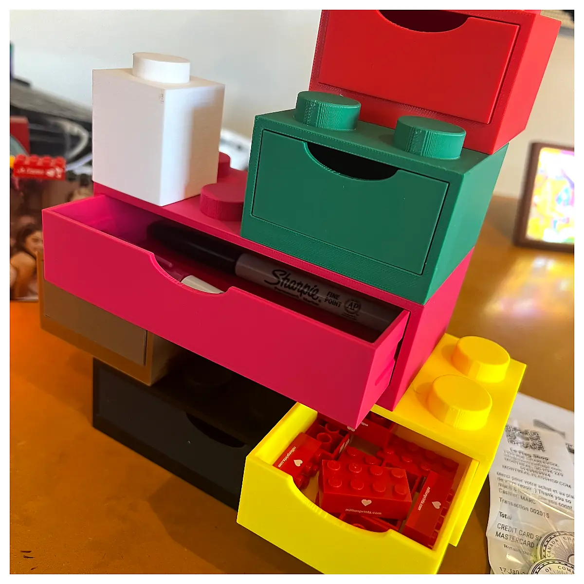 2×2 2×4 Stackable Drawer System Storage Solutions Organizer Modular Shelving Home Organization