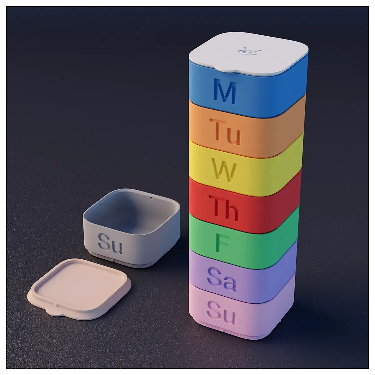Stackable Snap Pill Boxes Modular System Customizable Pill Organizer Storage Solutions Multi Compartment Rx Medication