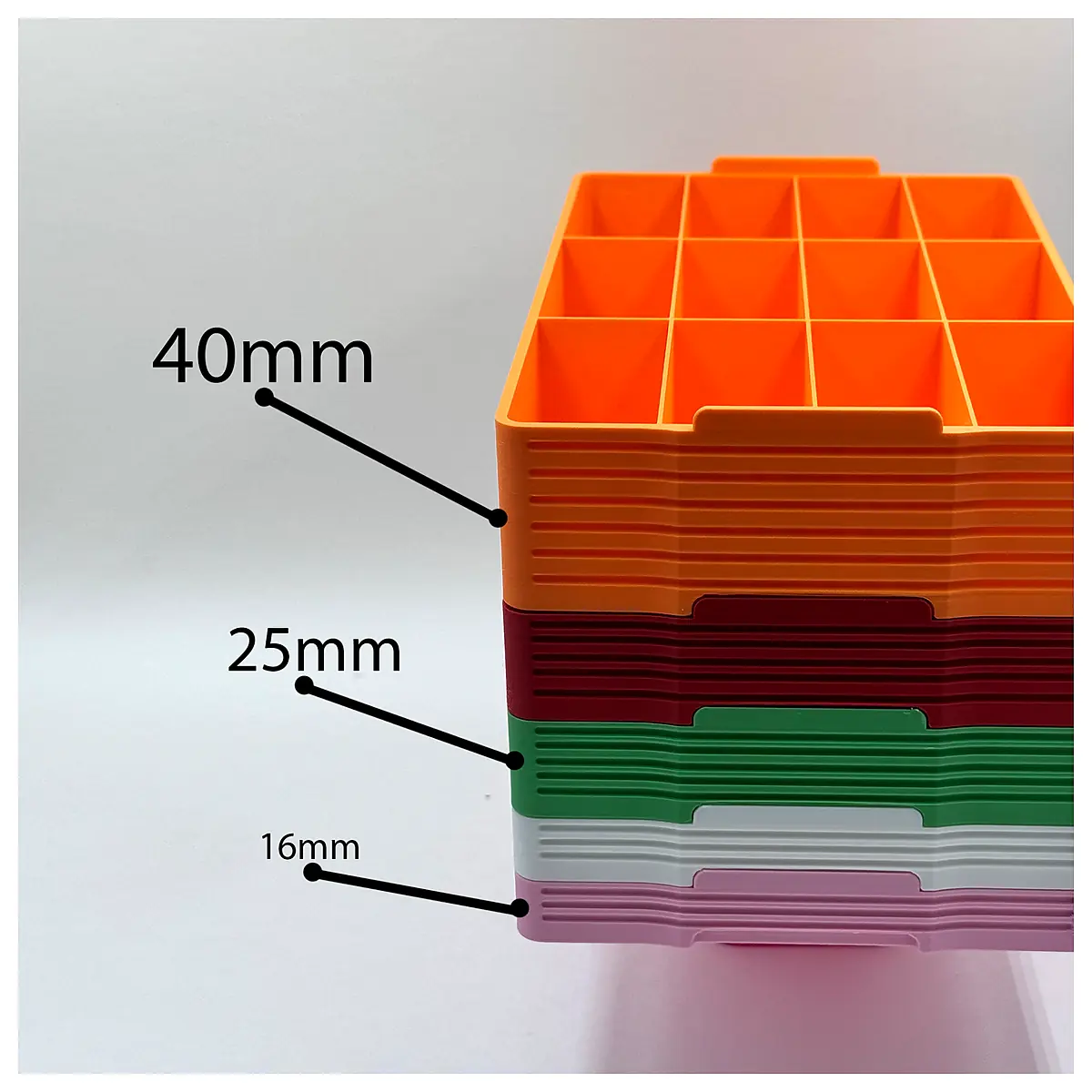 Small Item Organizer 25mm Height Storage Box Desk Organizer Storage Solutions Container