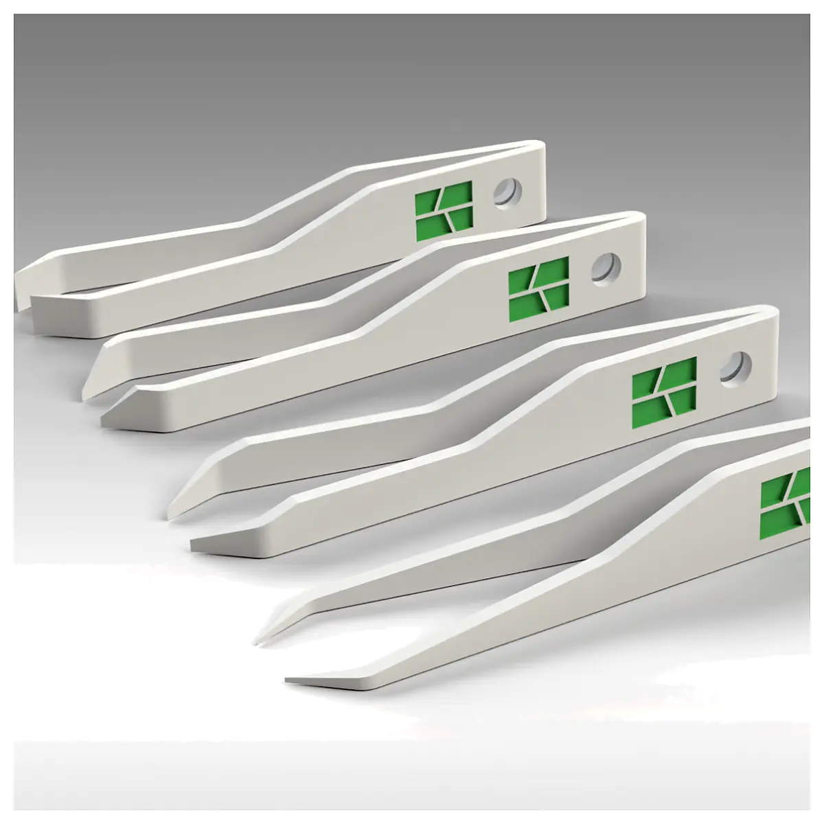 Tweezers Set of 4 Precision Grooming Tool Hair Removal Fine Detail Pick Up Small Strands Eyebrow Shaping Repair