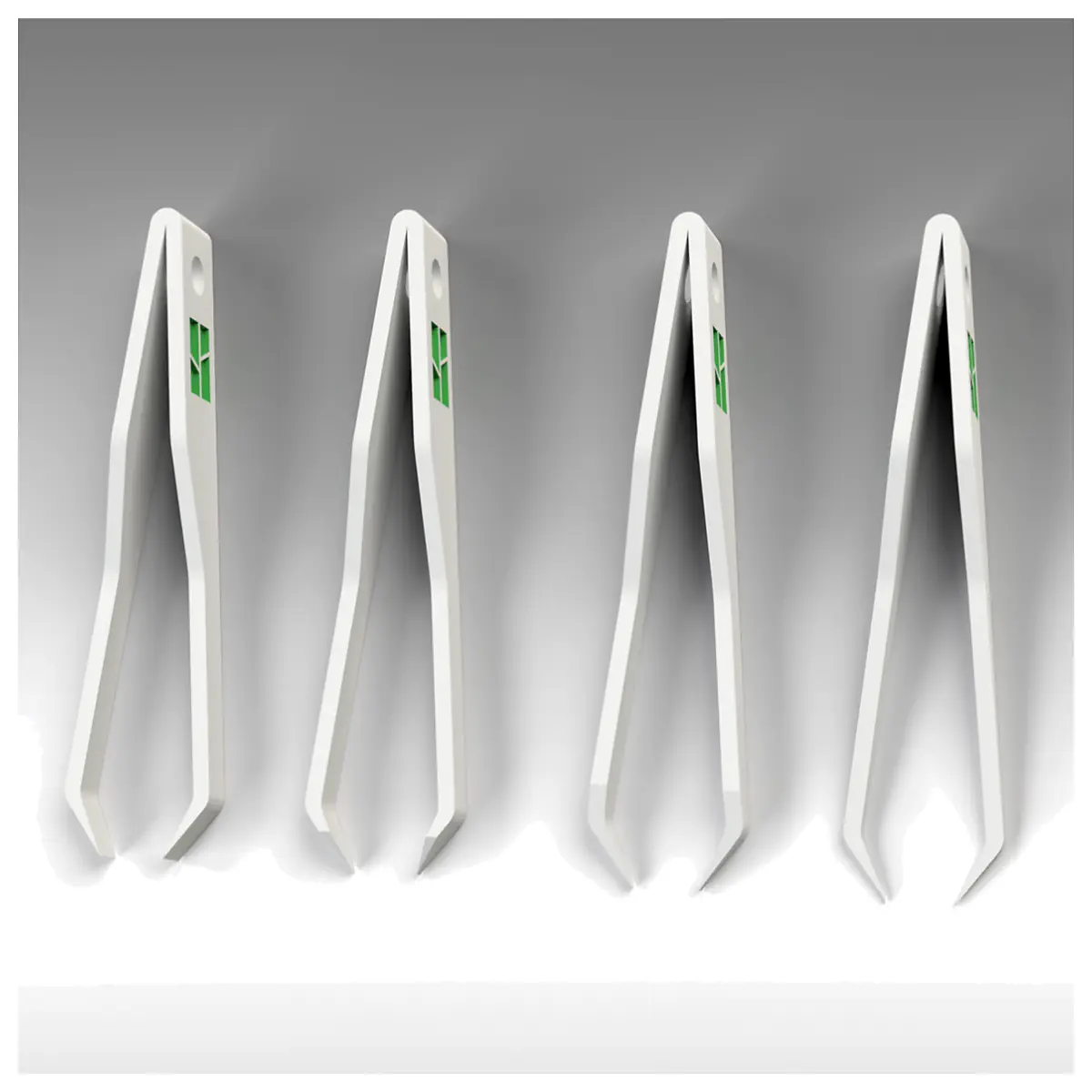 Tweezers Set of 4 Precision Grooming Tool Hair Removal Fine Detail Pick Up Small Strands Eyebrow Shaping Repair