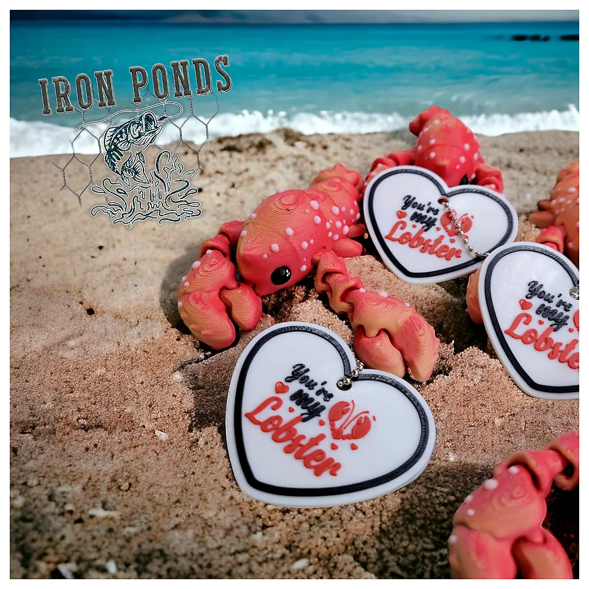 Couple Keychain Lobster Love Gift Anniversary Romantic Keepsake Matching Keychains Personalized Gifts