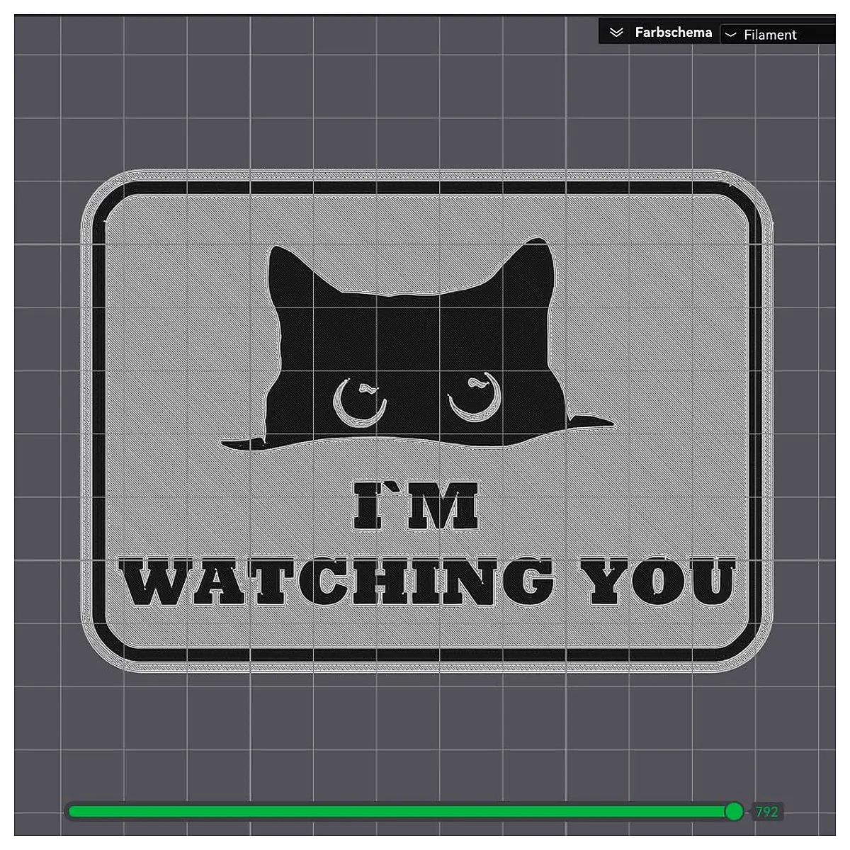 Funny Cat Watch You Sign Gift Decor Pet Humor Surveillance Cute