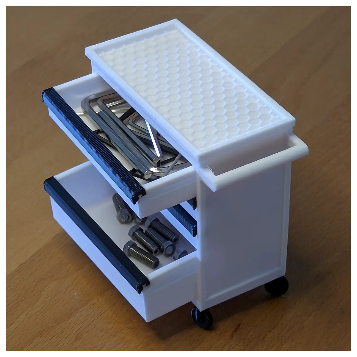 Miniature Workshop Trolley Parts Repair Tools Universal Portable Cart Transport