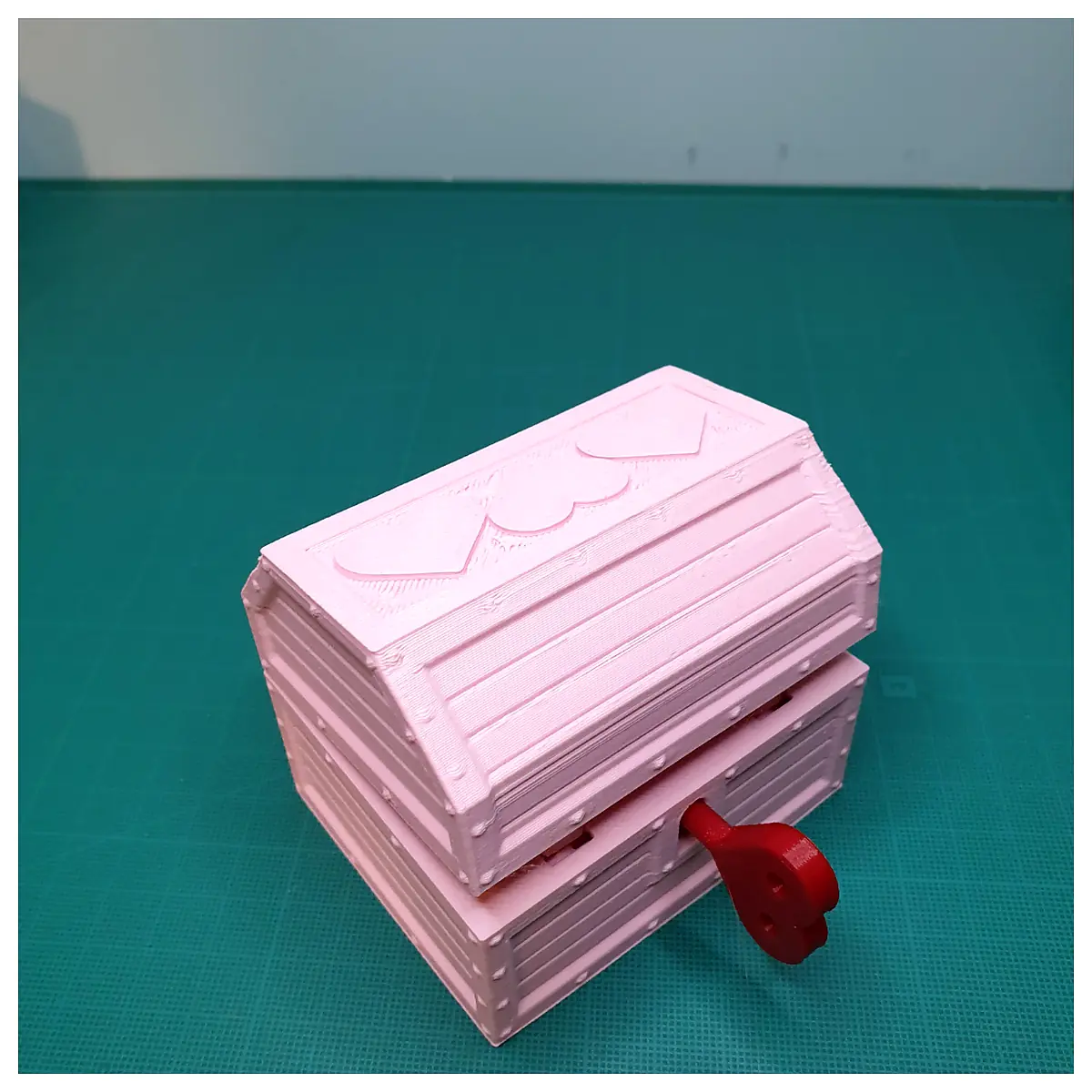 Printable Valentine s Chest Functional Lock Versatile Lock Box Gift Box Decoration Opening Lock