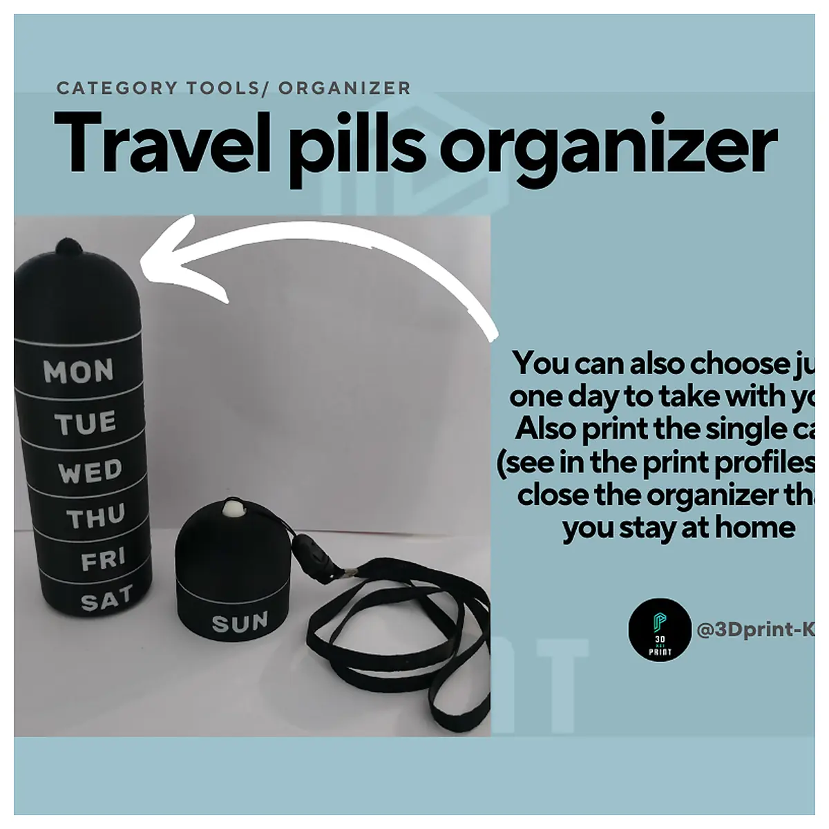 Travel Pill Organizer Multi Pill Case Travel Essential Medication Storage Universal Organizer