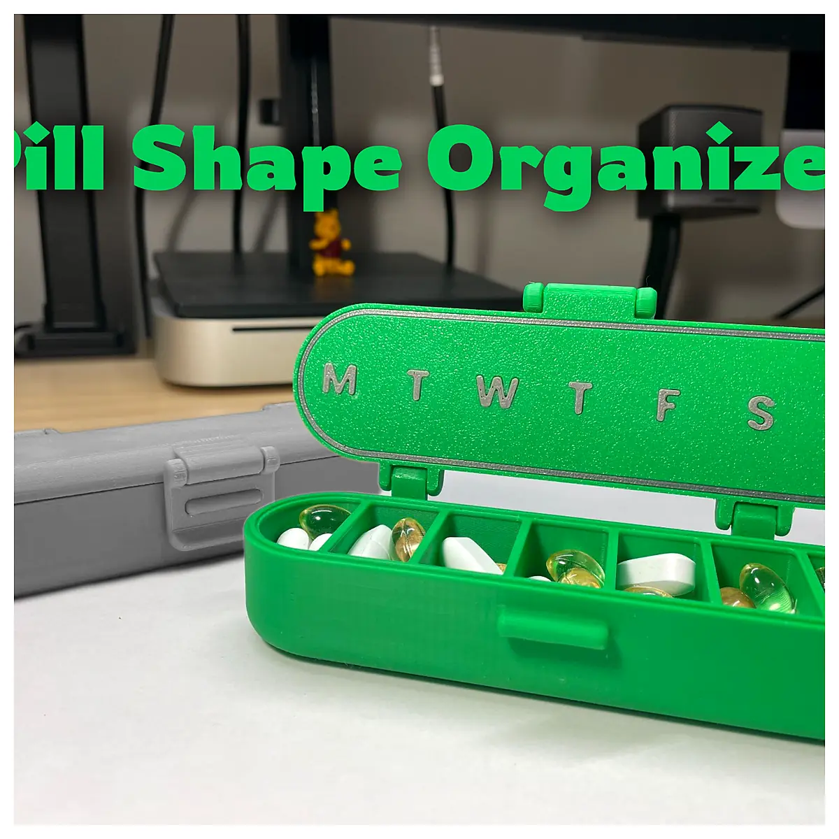 Pill Organizer Customizable Daily Dose Tracker Medication Storage Reminders Clear Compartments