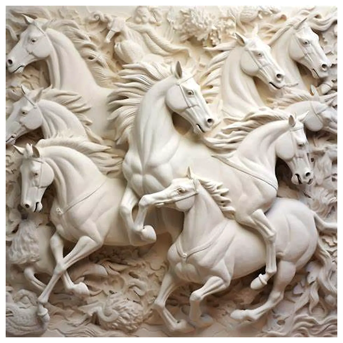 Horse Carving Art Sculpture Animal Statue Decorative Figure Home Decor Carving Parts Accessories