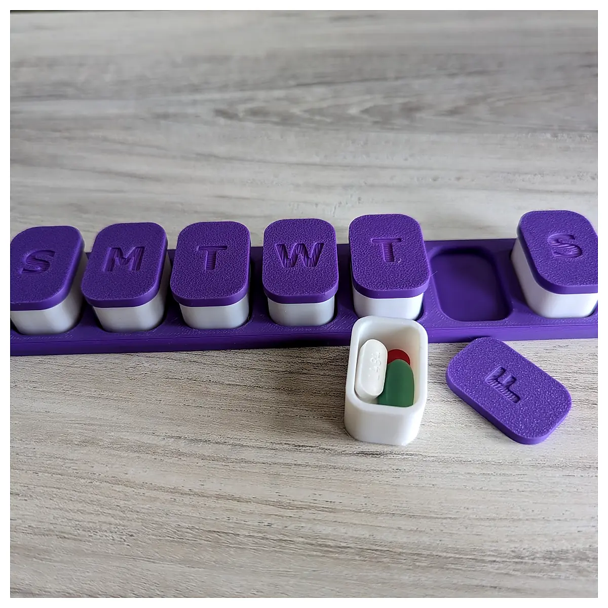 Pill Box Organizer Weekly Large Capacity Automatic Reminders Daily Dosage Medication Reminder Supplement Storage