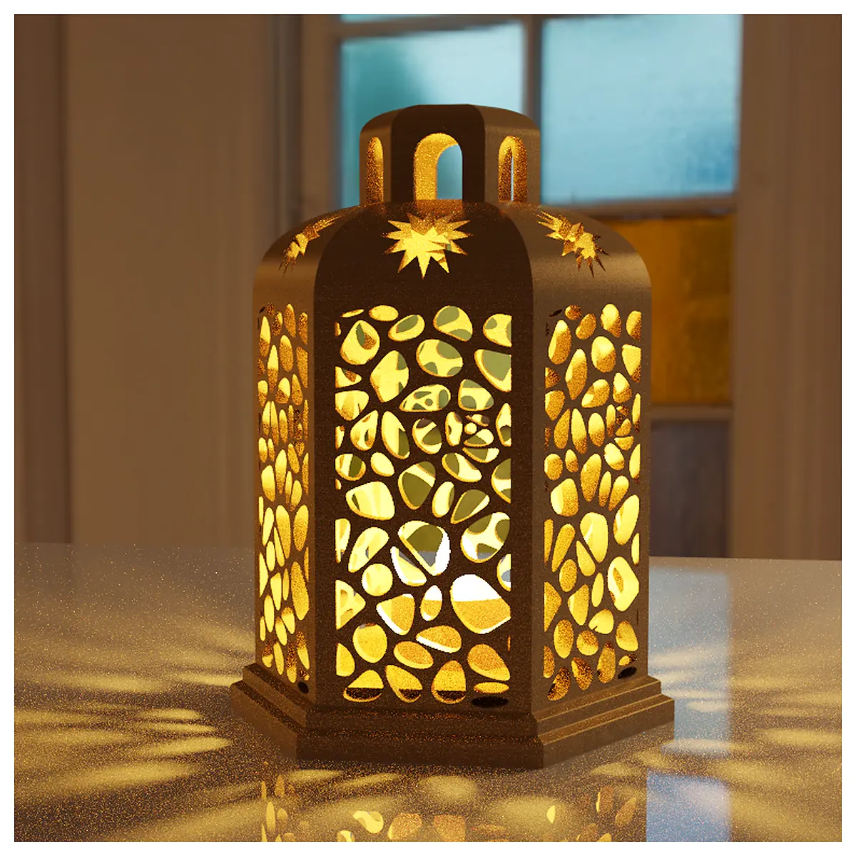 Voronoi Lantern Geometric Modern Decor Artistic Lighting Creative Home Interior Design for Living Room Bedroom Study