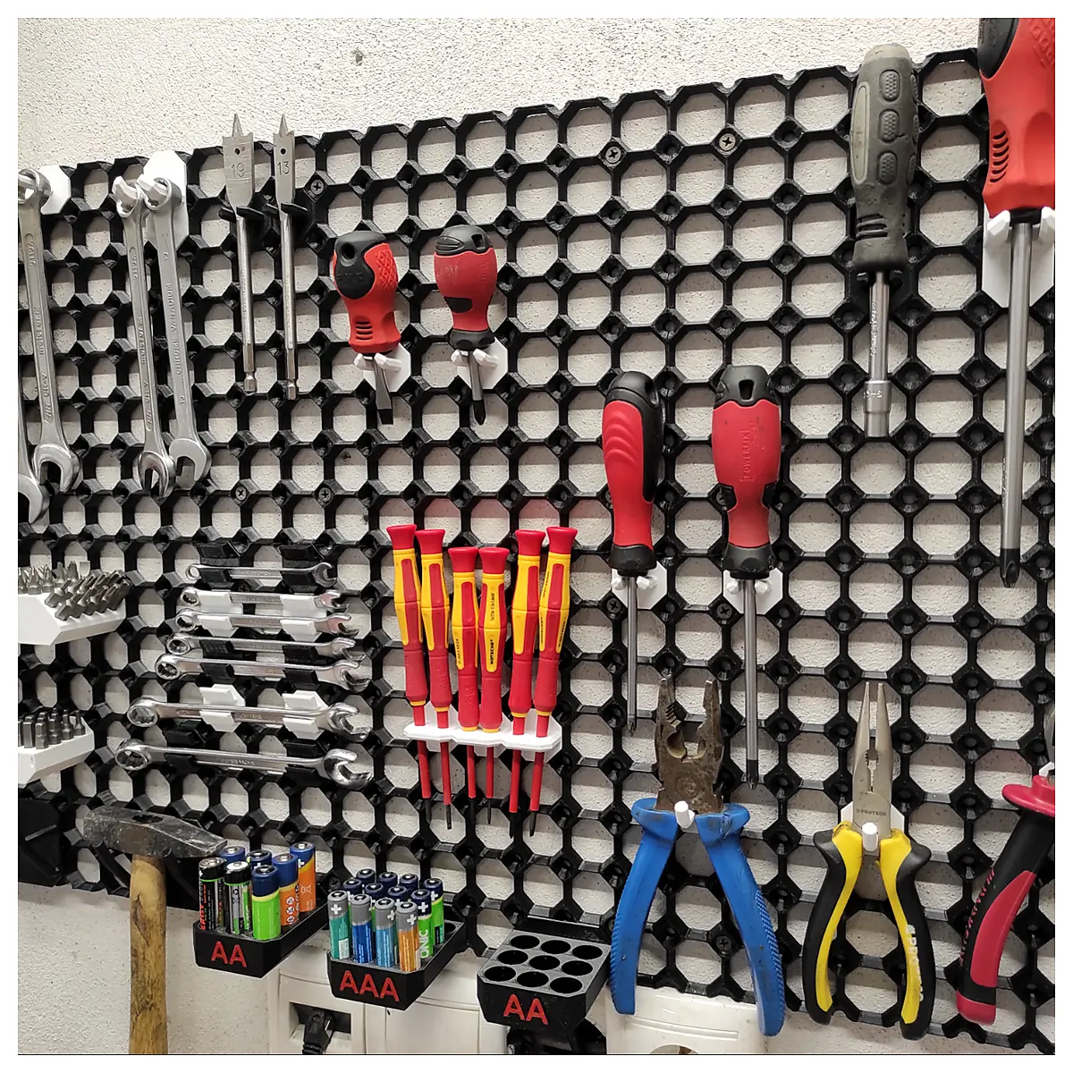 Modular Workshop Wall Octagon Tool Wall Parts Repair Installation DIY