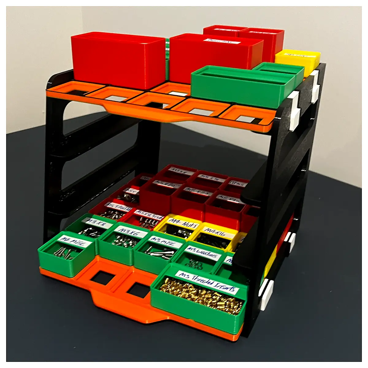 Gridfinity 5x5 Storage Rack Organizer System Parts Repair Customizable Multi Tray Storage