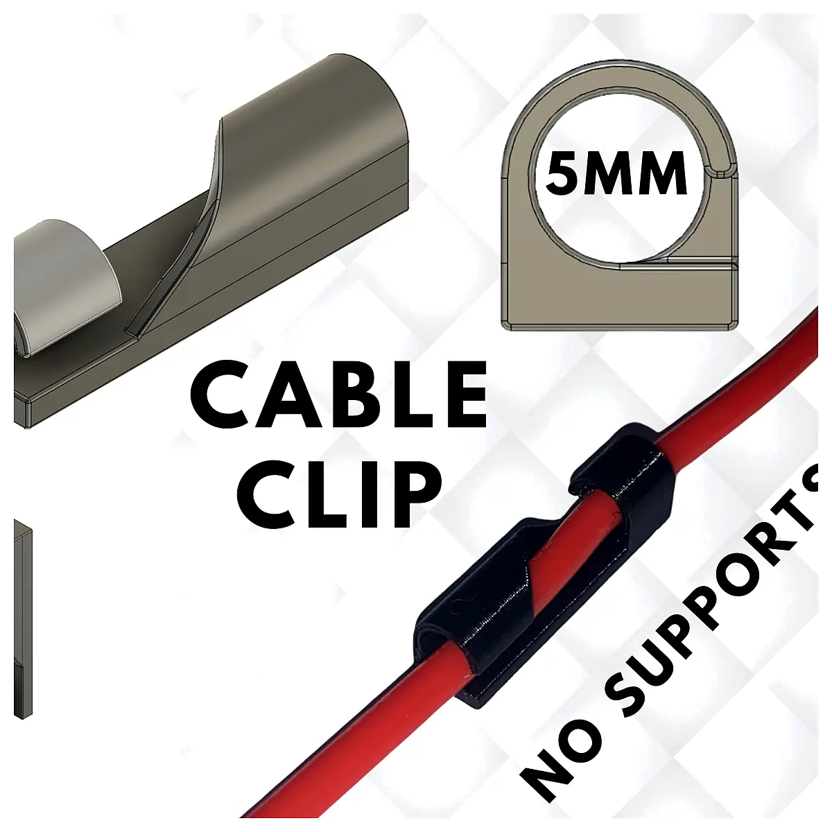 Cable Clip 5mm Universal Fasteners Installation Accessories Repair Parts