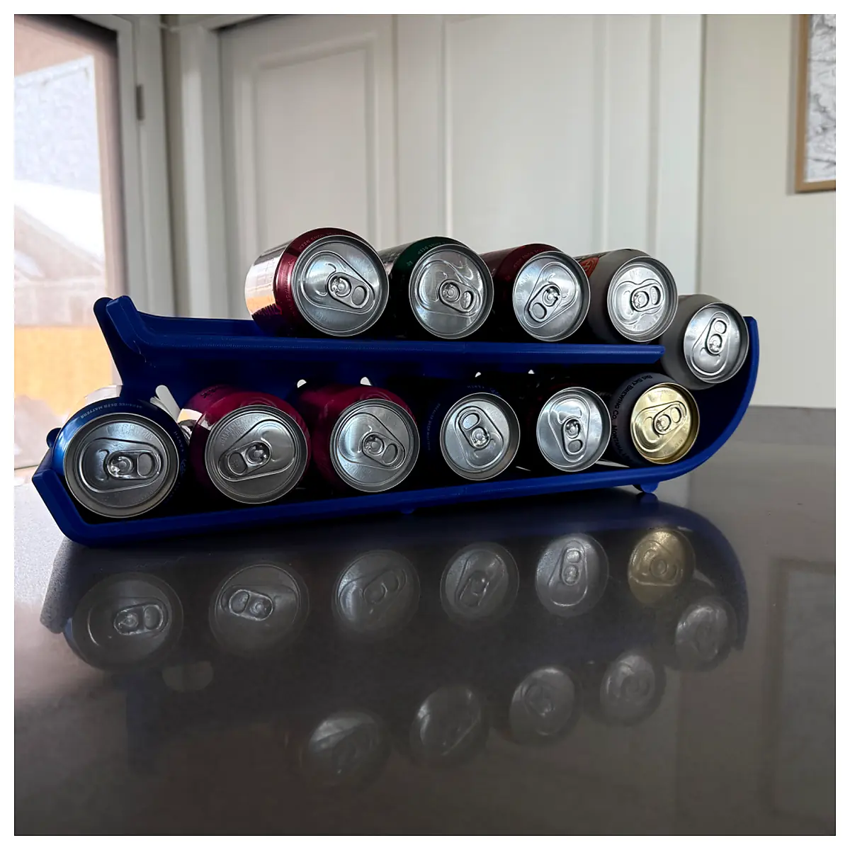 Can Rack Storage Stand Can Holder Drink Organizer Universal Display Shelf Accessory