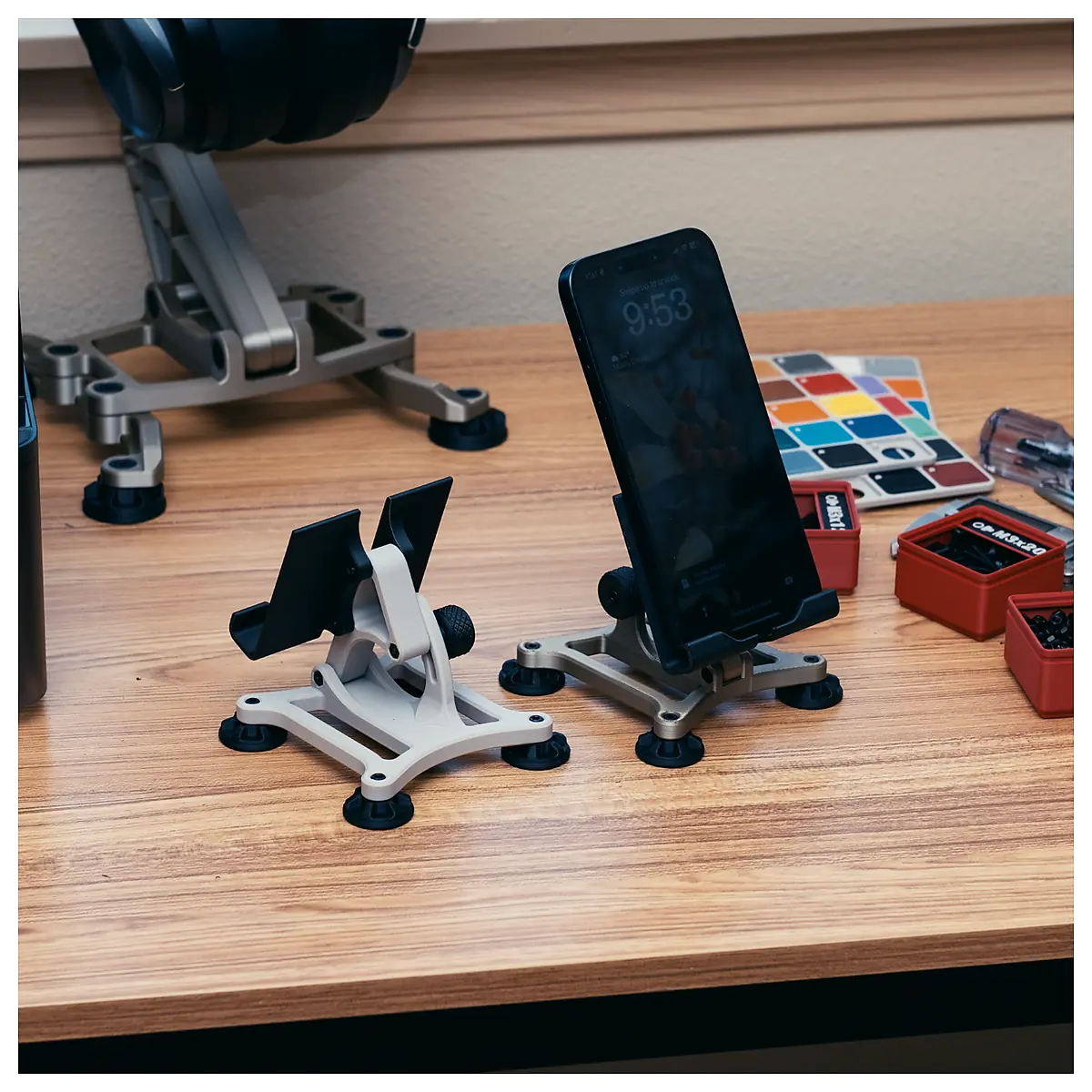 Industrial Phone Stand Adjustable Holder Support Stand Phone Mount Accessory Desk Organizer
