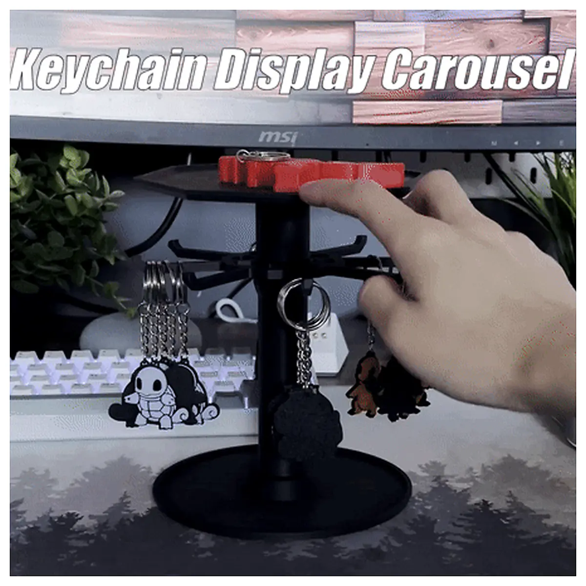 Keychain Display Carousel Rotating Display Fixture Jewelry Showcase Retail Promotion Visual Merchandiser