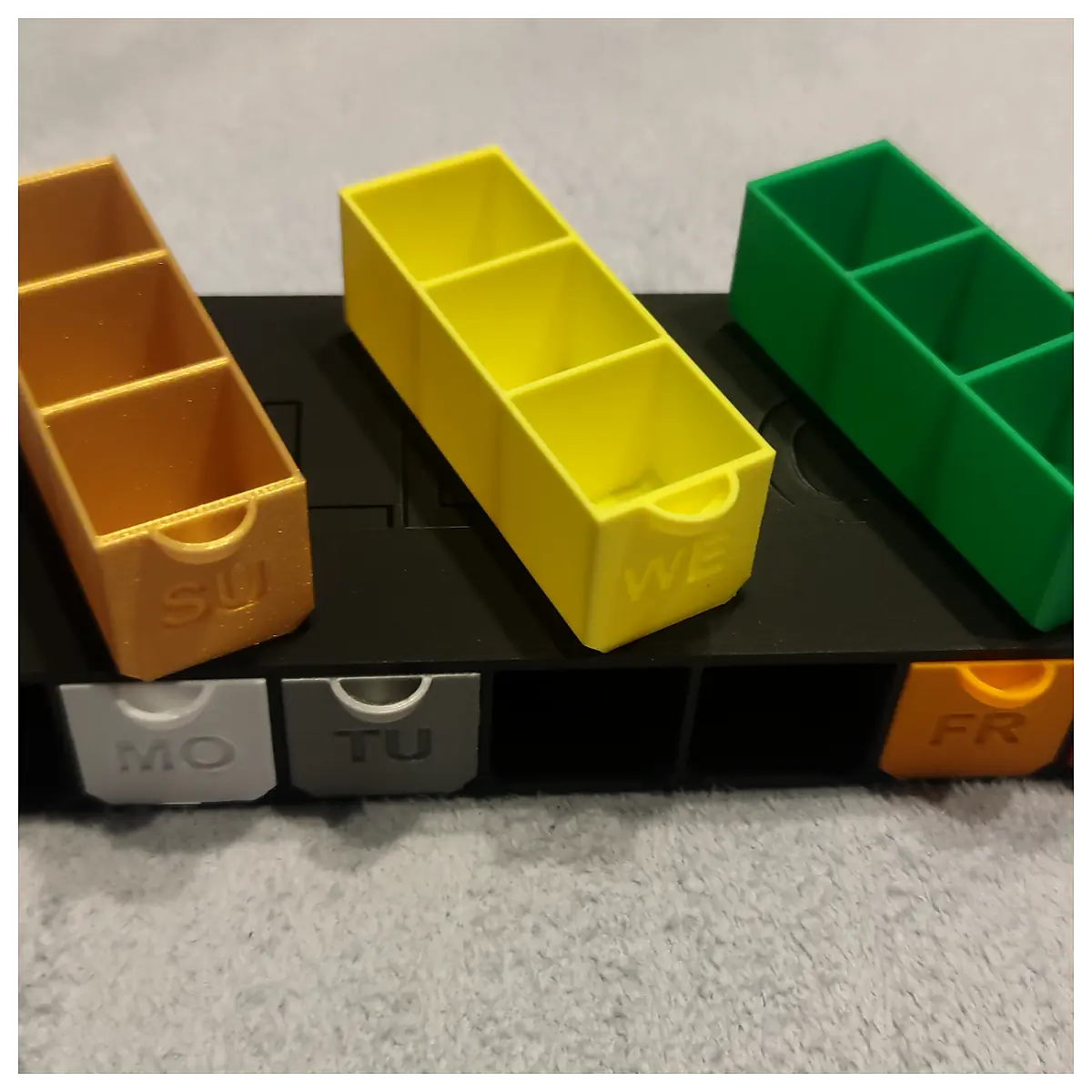 Weekly Pill Organizer Box Automatic Dispenser Medication Storage Refills Universal