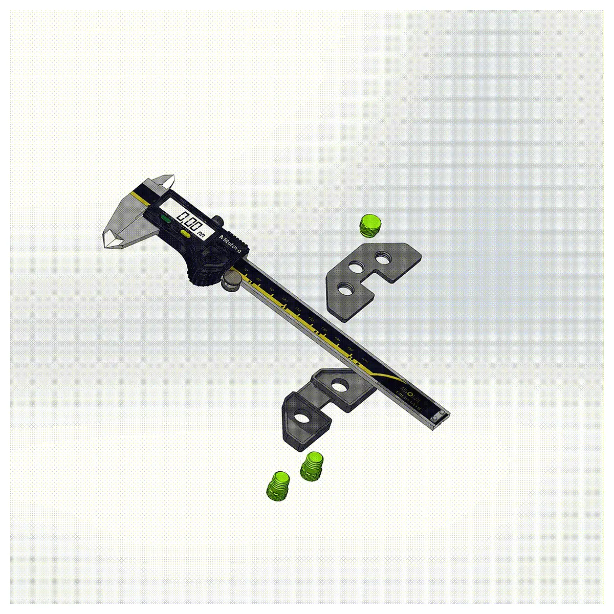 Digital Caliper Hole Depth Adaptor Measurement Tool Dimension Calibration Drill Bit Accessories Clamp