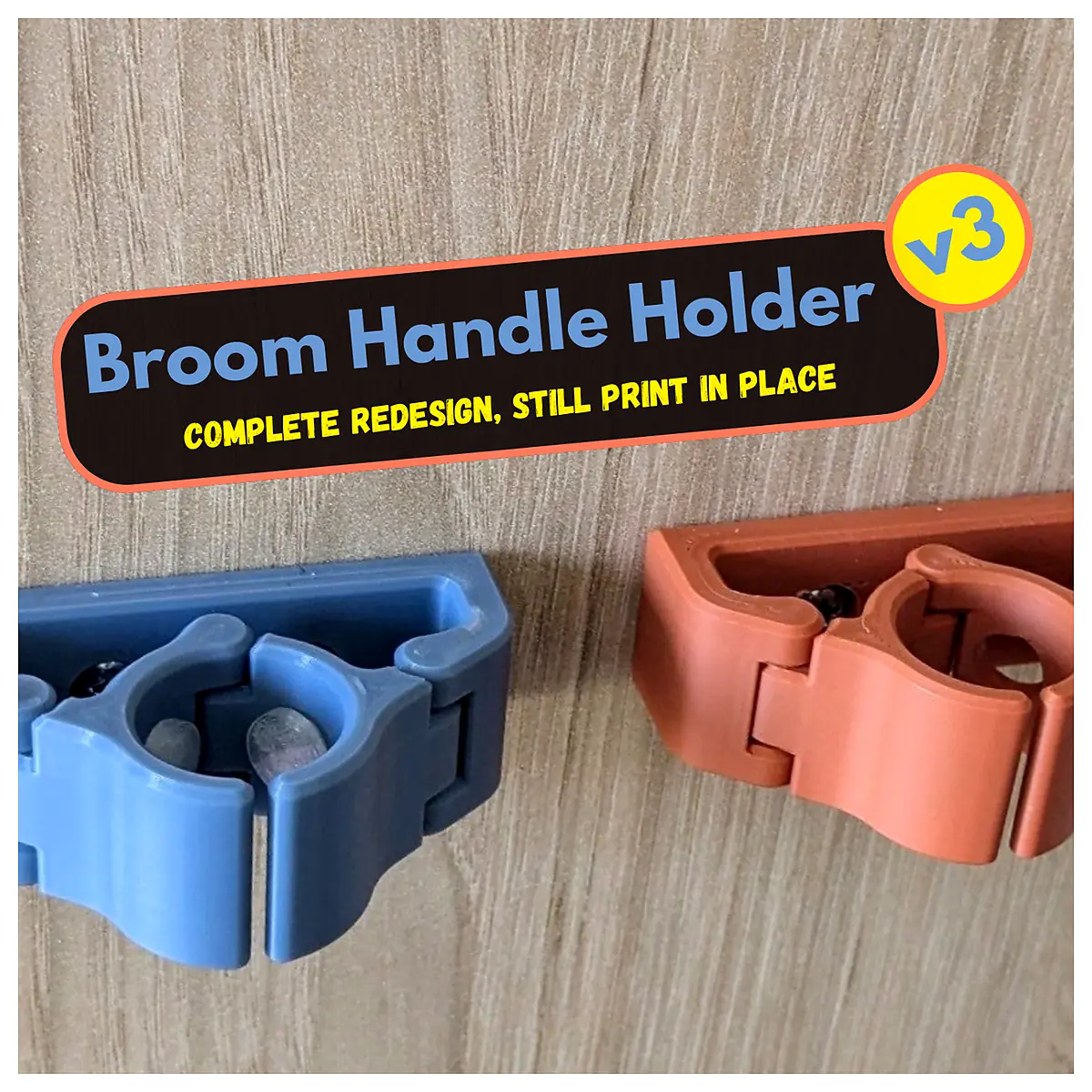 Broom Handle Holder Adhesive Fixer Repair Tool Home Goods Bonding Agent Attachment