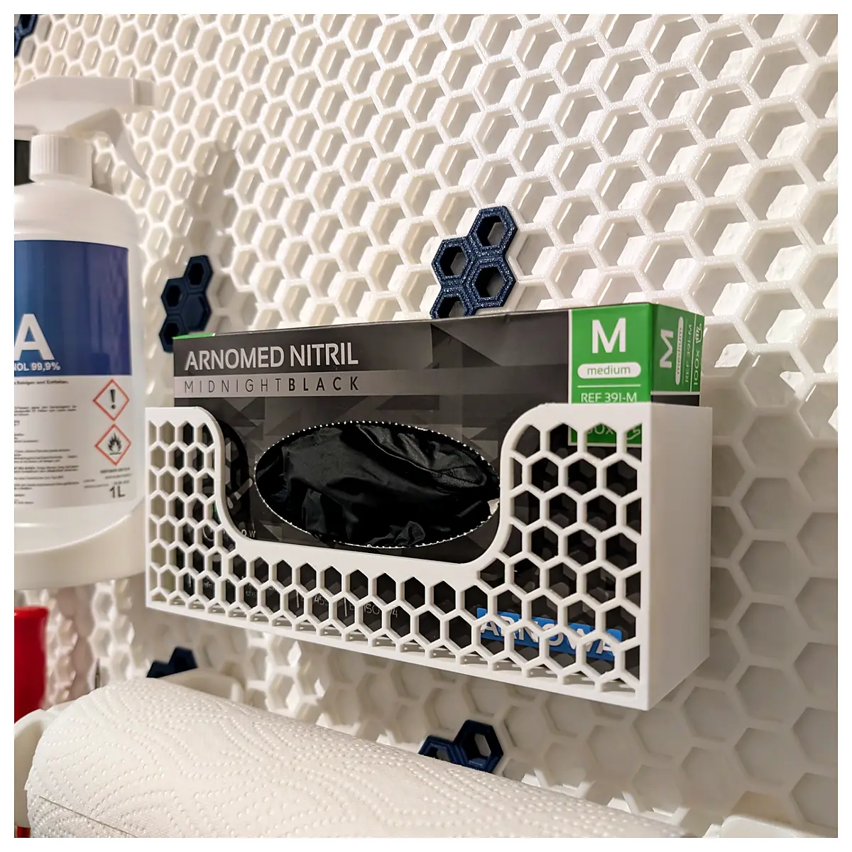 Honeycomb Glove Holder Wall Mount Storage Universal Glove Organizer Hand Protection Accessories