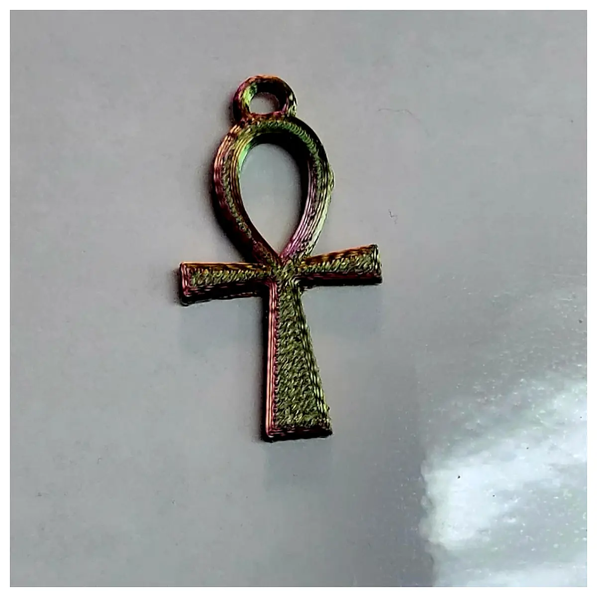 Keychain Ancient Ankh Symbol Gold Pendant Religious Charm Keyring Wholesale Retail