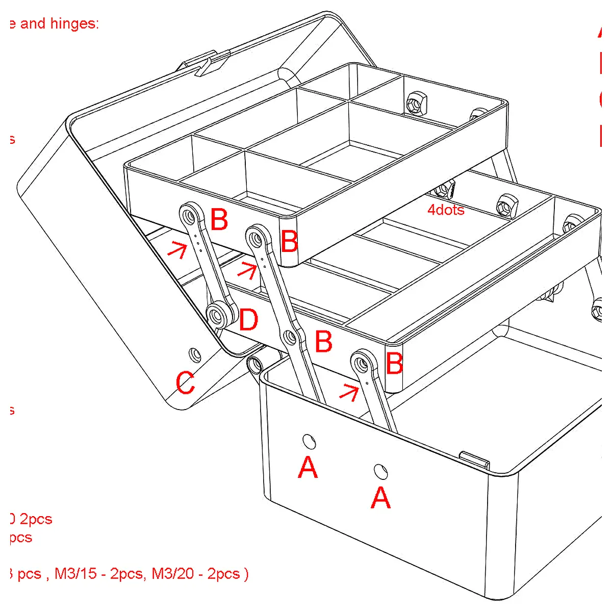 Universal Organizer Box Large Storage Box Parts Repair Storage Solutions
